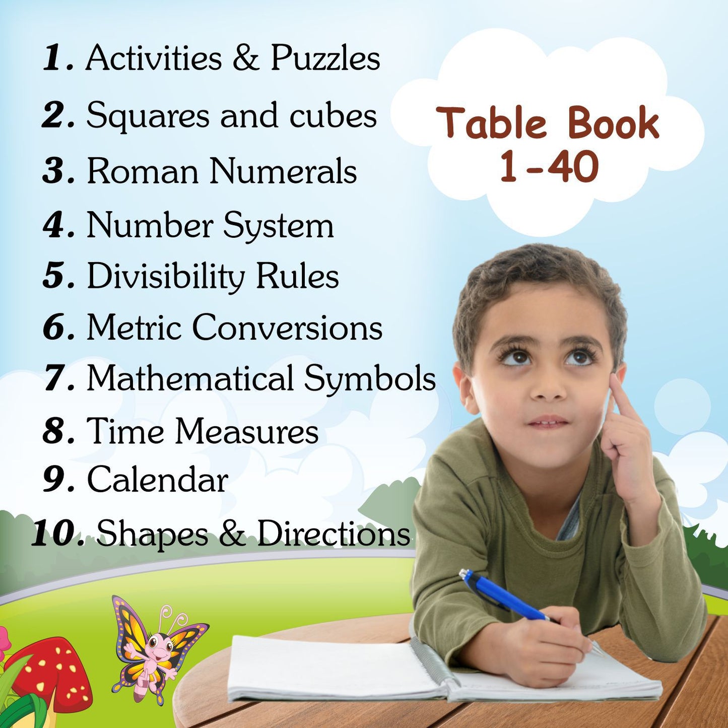 Pranay Publications Table Book (1-40) | Table Book for Kids | Practice and Learn Tables 1-40 | Activity to Learn Tables |